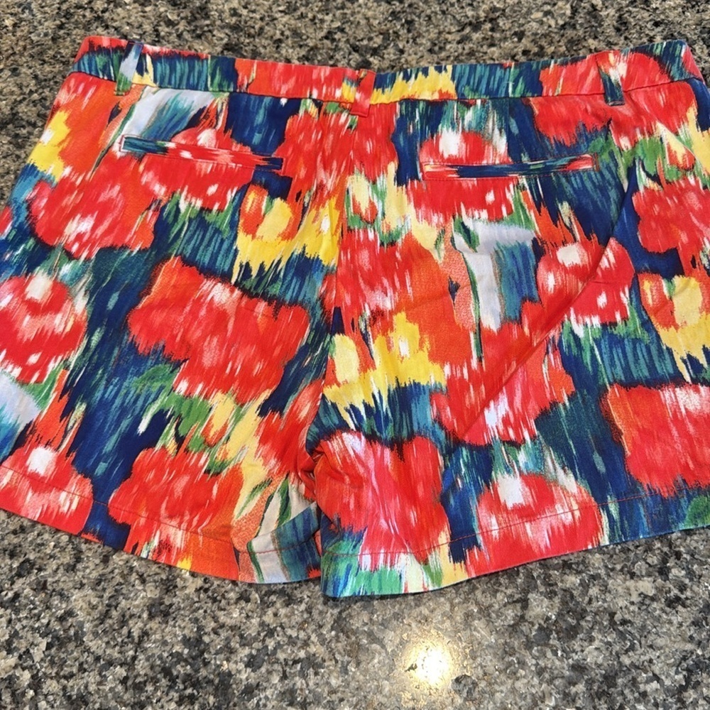 100% cotton Merona Colorful Floral Women's Shorts size 16 - Picture 3 of 6